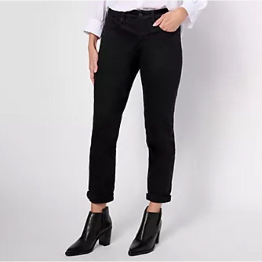 NYDJ Margot Girlfriend Black Jeans